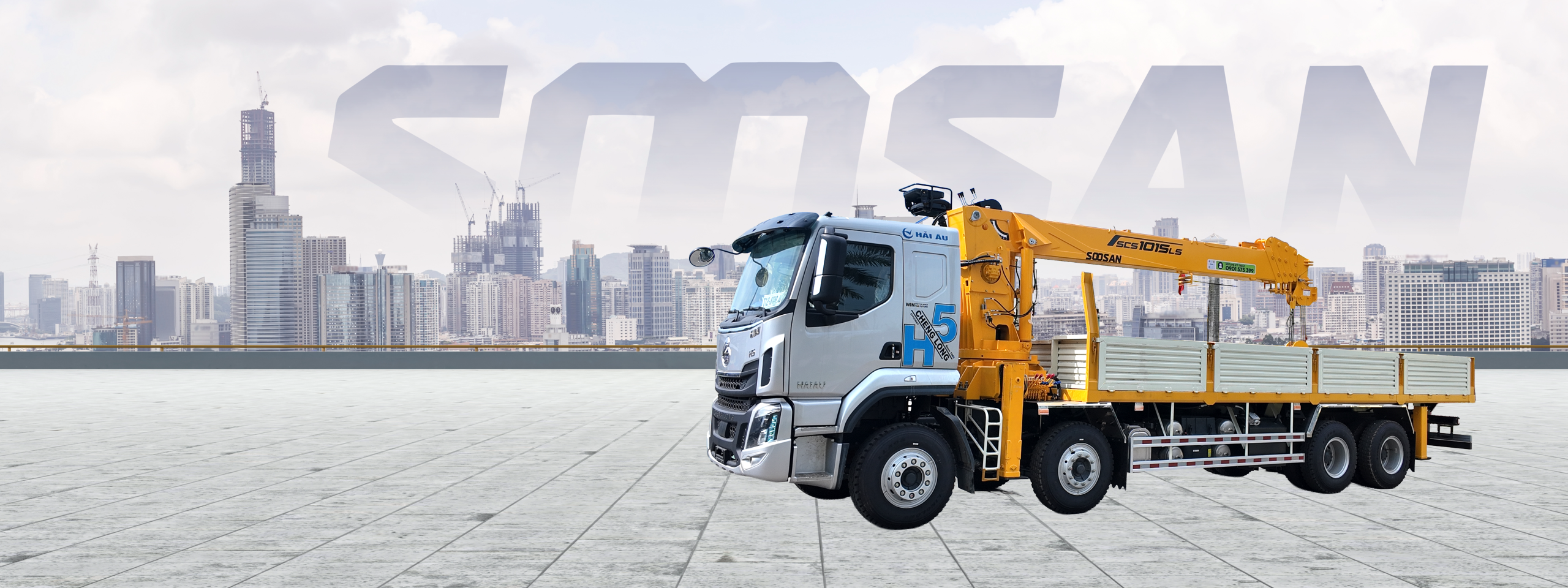 Xe Tải Chenglong Gắn Cẩu 12 Tấn SOOSAN SCS1015LS