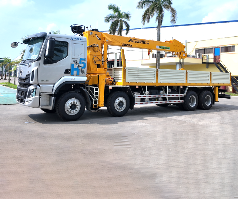 xe tải cheng long gắn cẩu 12 tấn soosan