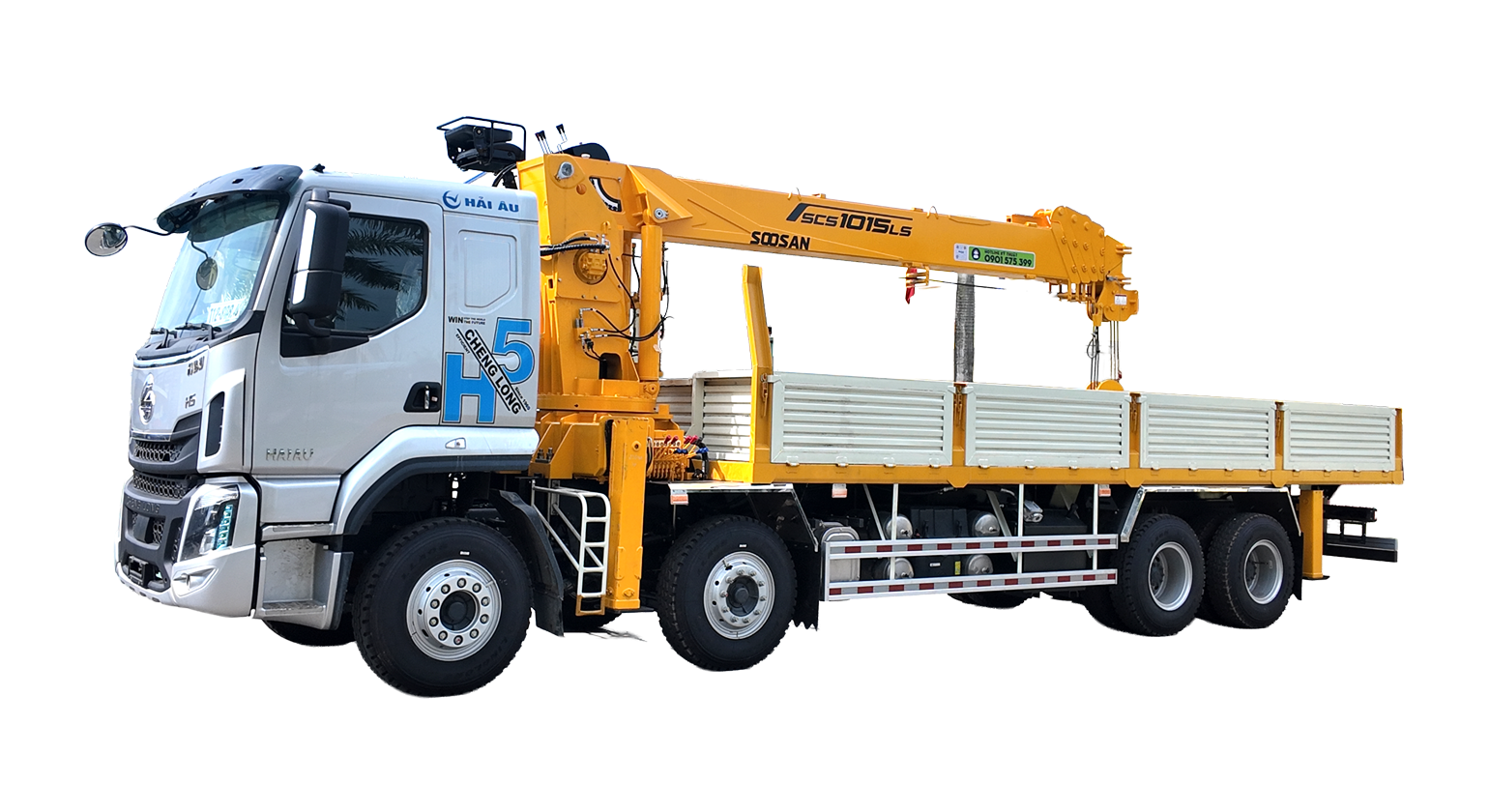 Xe tải chenglong gắn cẩu 12 tấn Soosan SCS1015LS